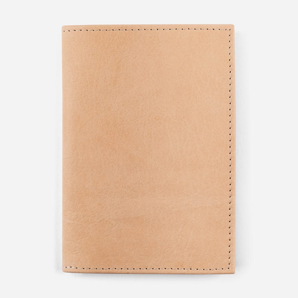 Leather Passport Wallet in Natural