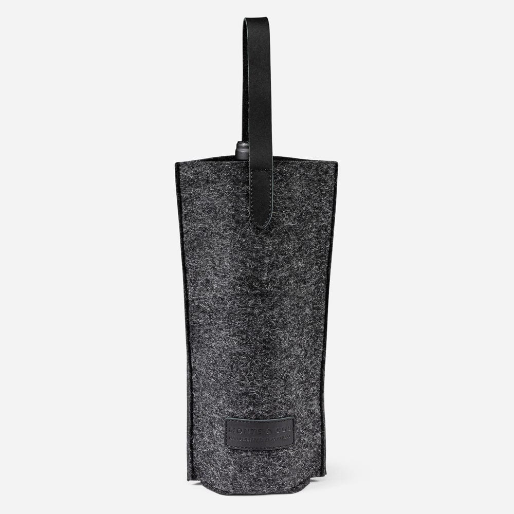 Merino Wool Wine Tote in Black