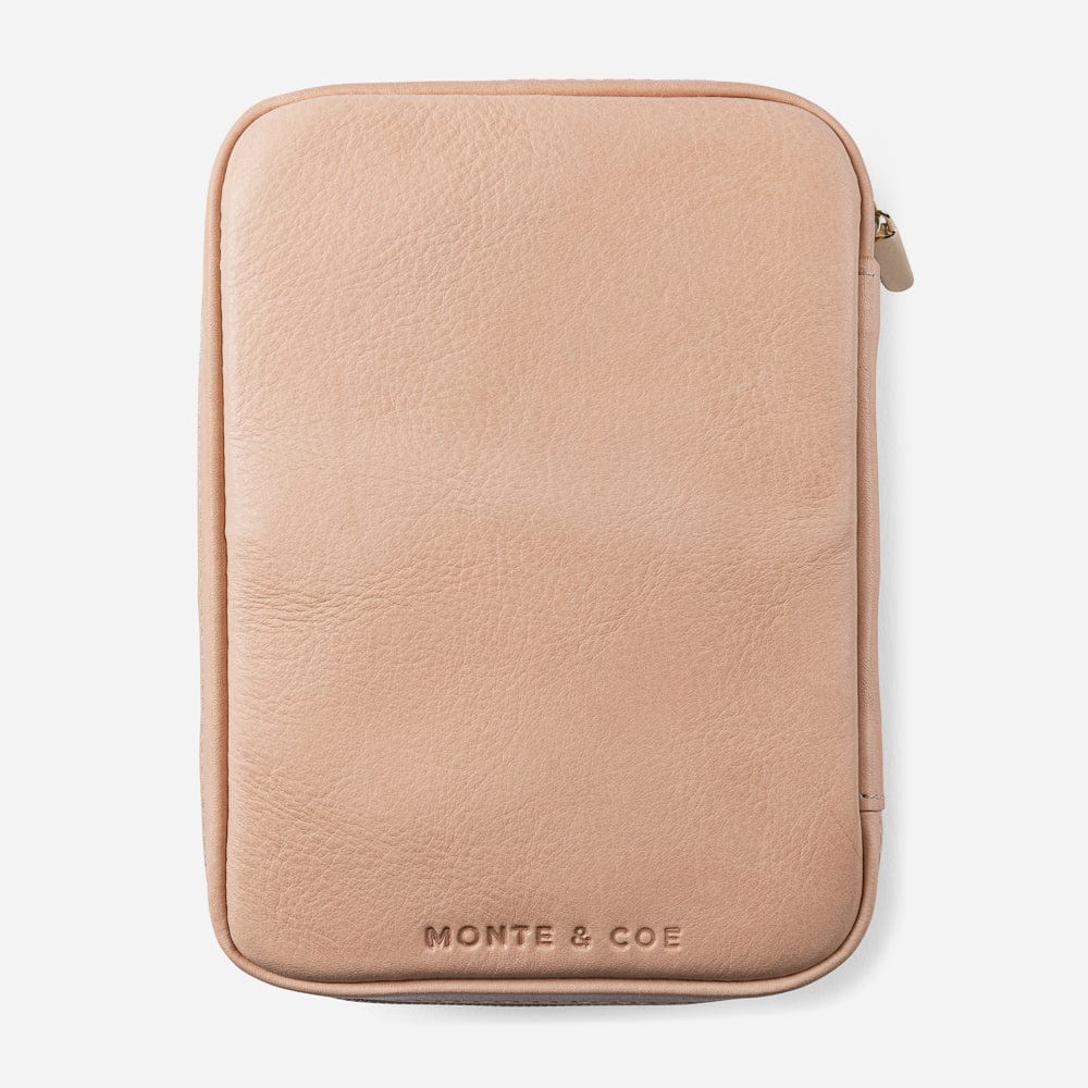 Leather Mini Folio in Nude