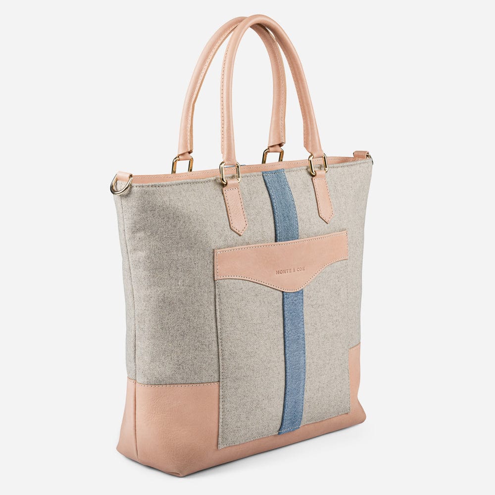 Italian Wool Tote in Nude