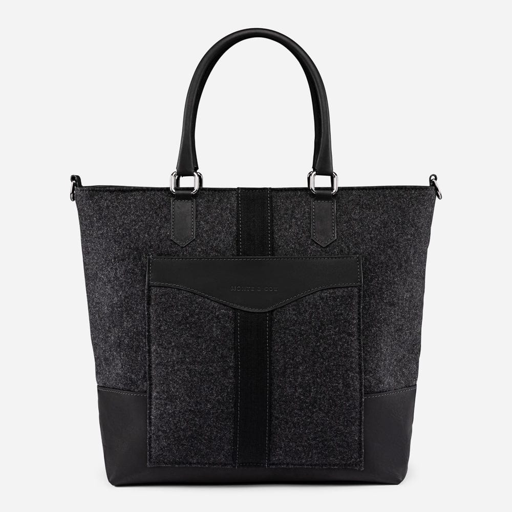 Italian Wool Tote in Black