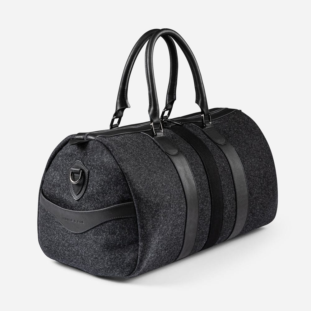 Italian Wool Weekender in Black