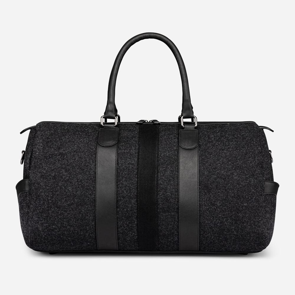 Italian Wool Weekender in Black