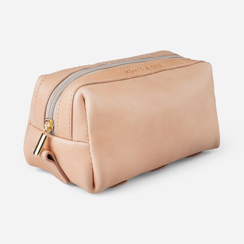 Leather Dopp Kit in Natural