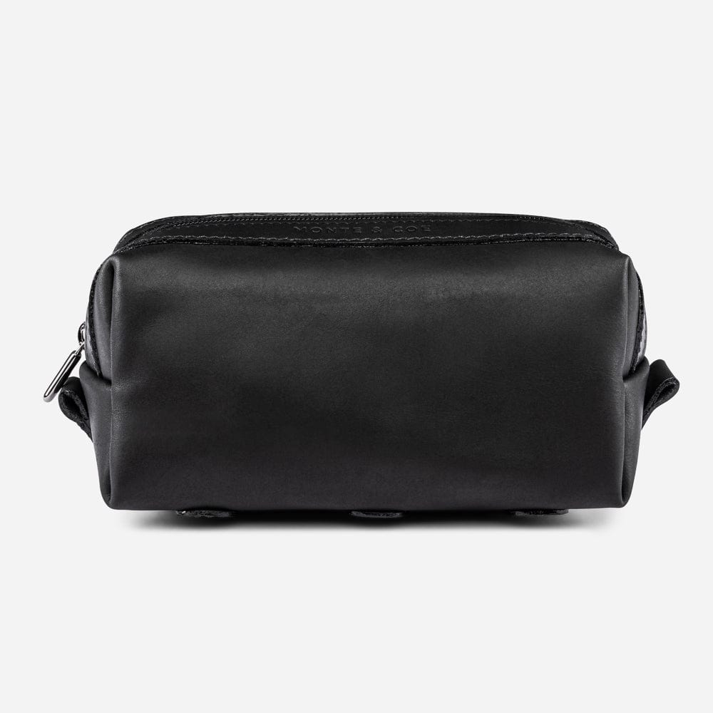 Leather Dopp Kit in Black