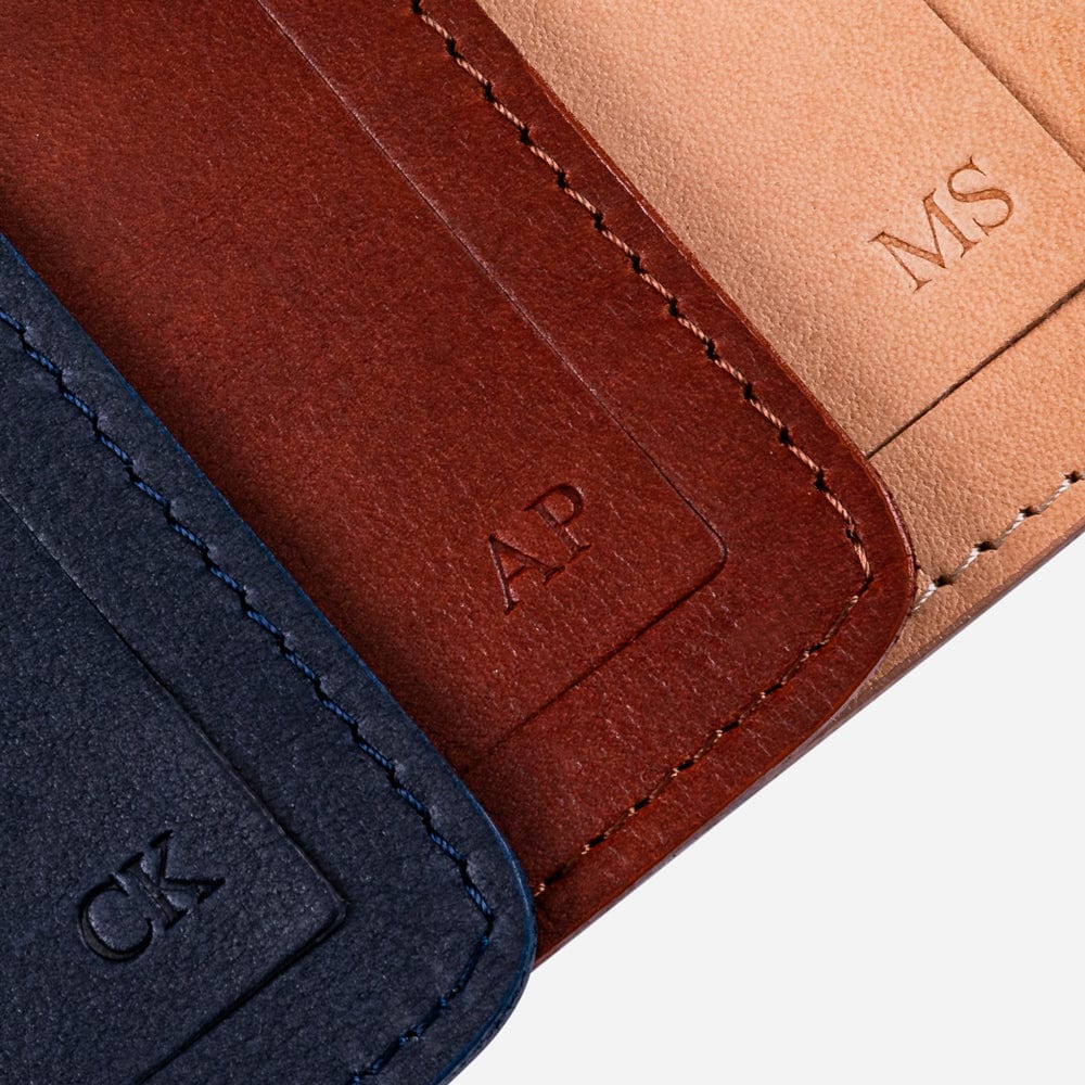 Leather Passport Wallet in Black