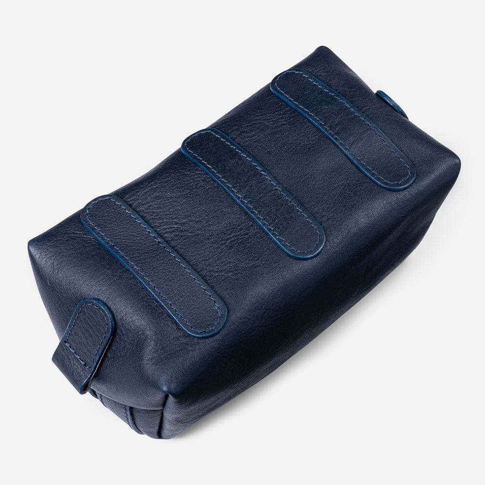 Leather Dopp Kit in Navy