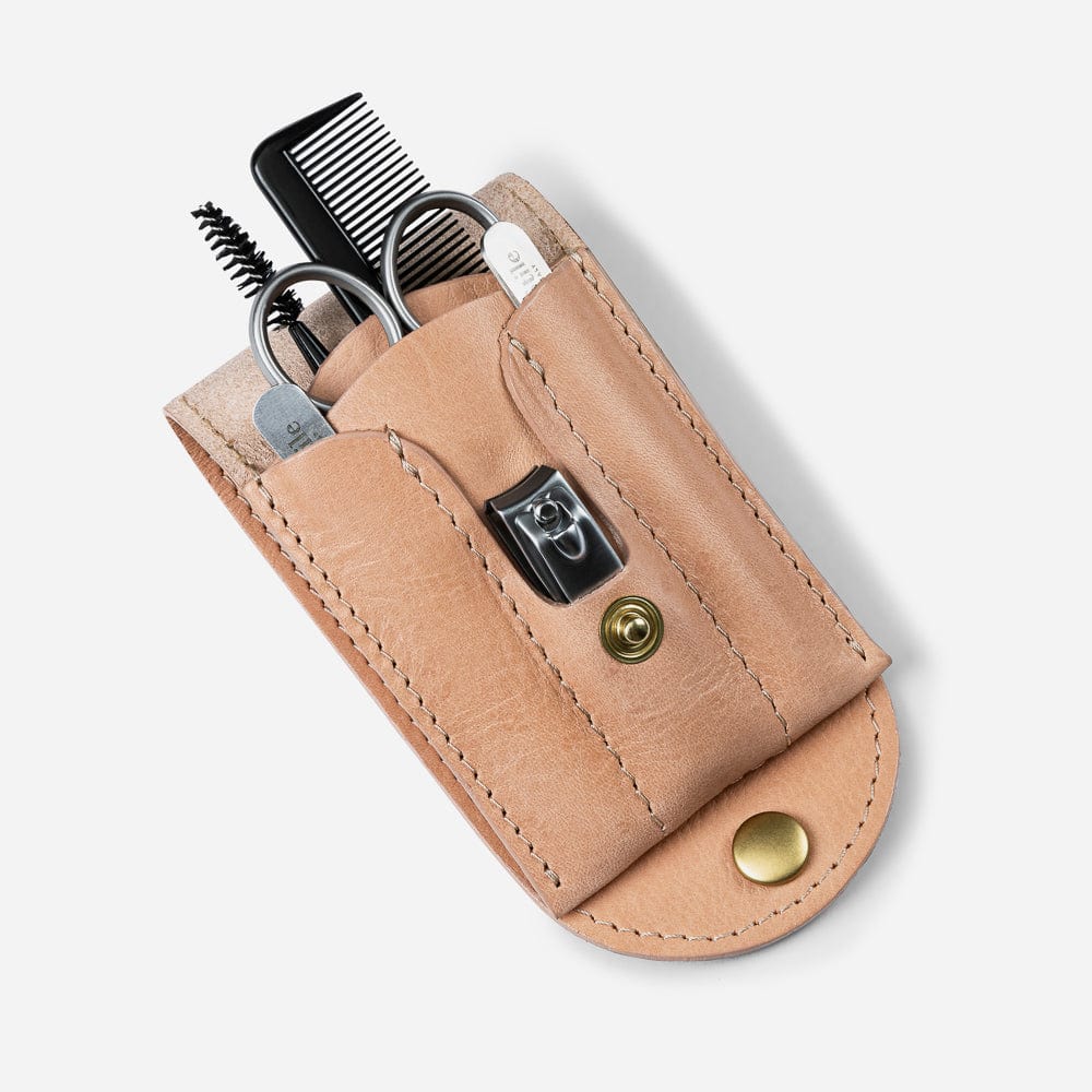 Monte & Coe X ArteStile - Leather Grooming Kit in Natural