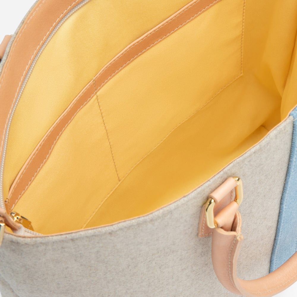 Italian Wool Tote in Natural