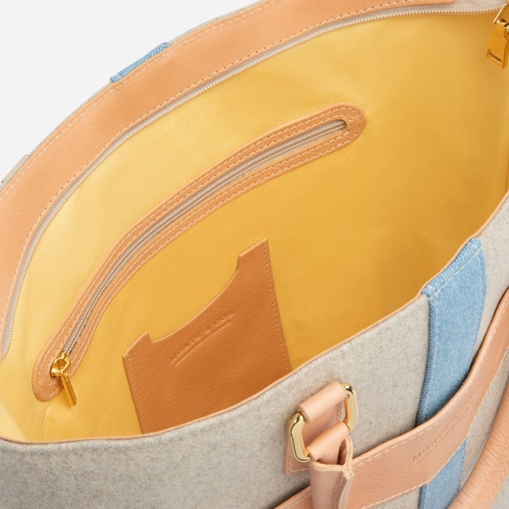 Italian Wool Tote in Natural