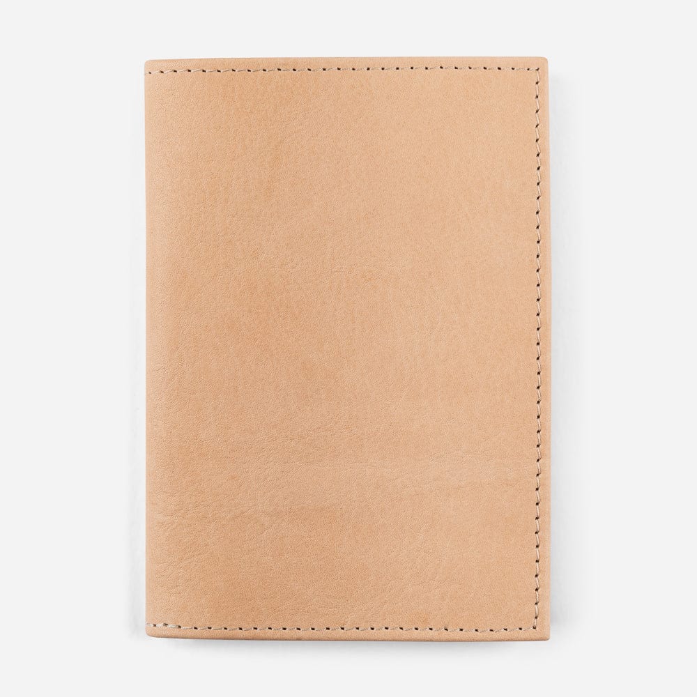 Leather Passport Wallet in Nude